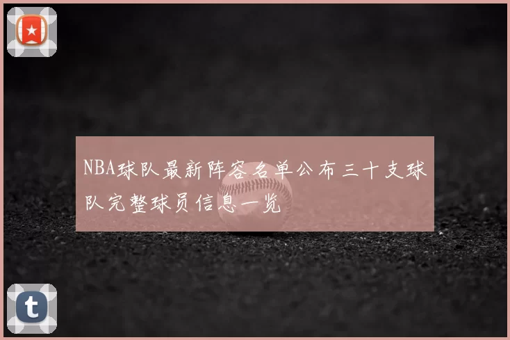 NBA球队最新阵容名单公布三十支球队完整球员信息一览